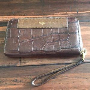 Fossil crocodile wallet very good condition